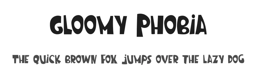 Gloomy Phobia — Display Font