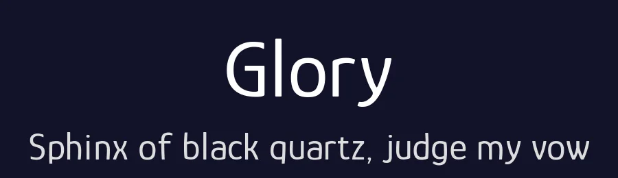 Glory by Rob Leuschke — Sans Serif Font — thumbnail 2