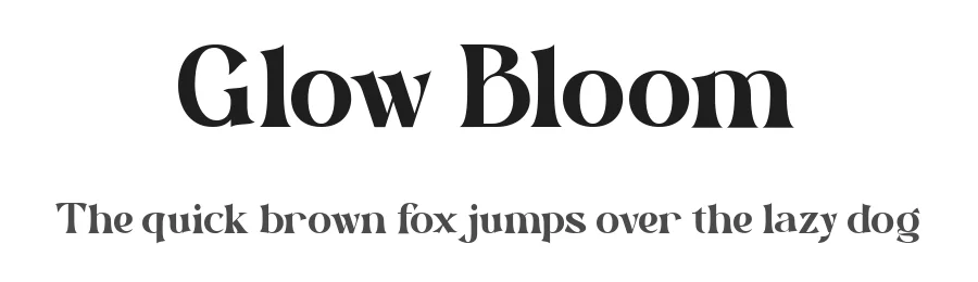 Glow Bloom by Akhmad Husain Rifa'i β Display Font