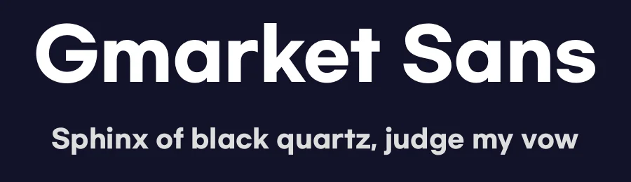 Gmarket Sans by Creative Director : Sungho Lee; Art Director : Kiwoong Choi; Project Manager : Sori Yang, Jongwook Yoon; Font Designer : — Sans Serif Font — thumbnail 2