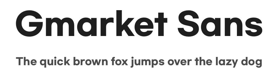 Gmarket Sans