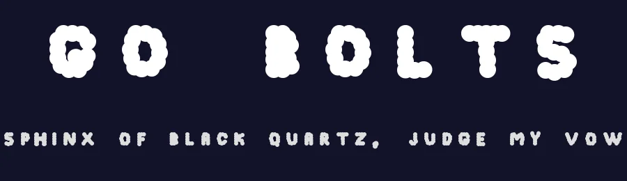 GO Bolts by Olivia Hubli & Patrizia Bürkli — Display Font — thumbnail 2