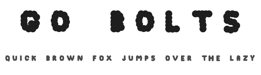 GO Bolts by Olivia Hubli & Patrizia Bürkli — Display Font