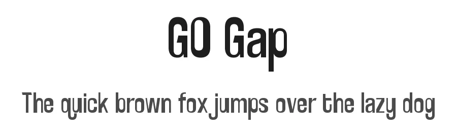 GO Gap by Olivia Hubli & Patrizia Bürkli — Display Font