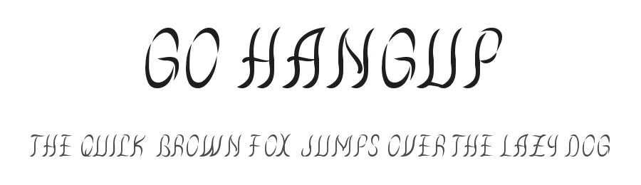GO Hangup by Patrizia Bürkli & Olivia Hubli — Script Handwritten Font