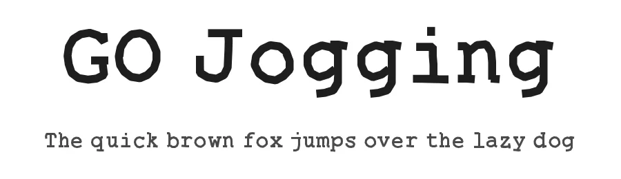 GO Jogging by Olivia Hubli & Patrizia Bürkli — Display Font