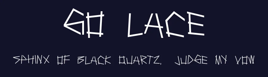 GO Lace by Olivia Hubli & Patrizia Bürkli — Sans Serif Font — thumbnail 2