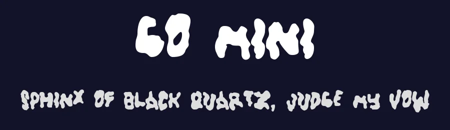 GO Mini by Olivia Hubli & Patrizia Bürkli — Display Font — thumbnail 2