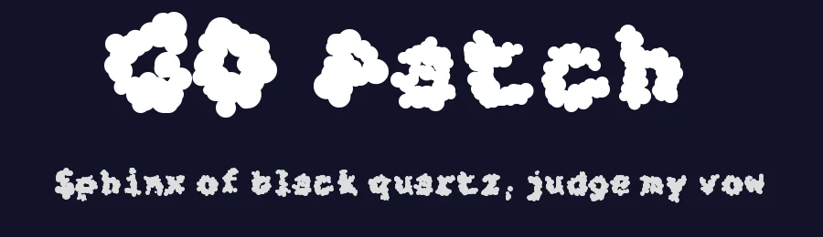 GO Patch by Olivia Hubli & Patrizia Bürkli — Display Font — thumbnail 2