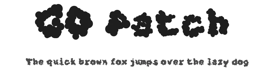 GO Patch by Olivia Hubli & Patrizia Bürkli — Display Font