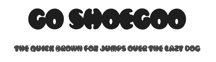 GO Shoegoo by Olivia Hubli & Patrizia Bürkli — Display Font