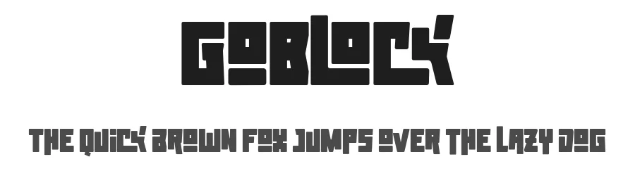 GoBlock by Jarnawi Saja — Display Font