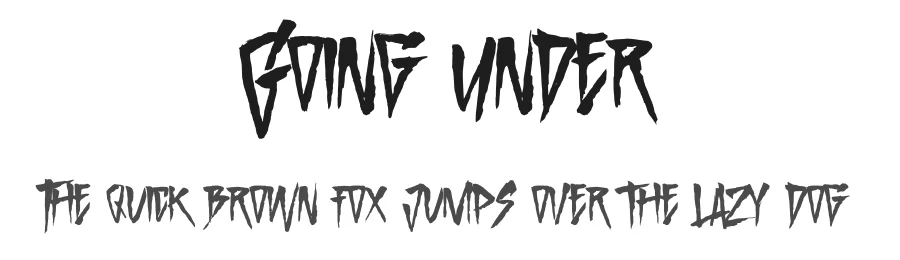 Going Under by Anang Fibriy | CornerType Std Indonesia — Script Handwritten Font