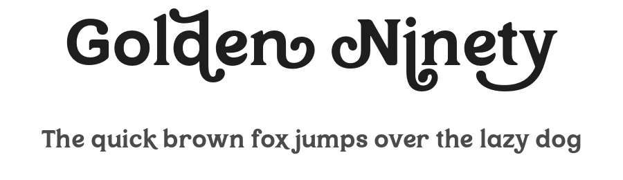 Golden Ninety by Dida Ahluddin — Display Font