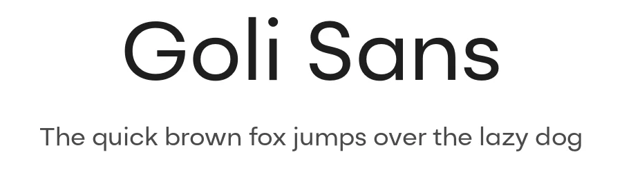 Goli Sans by jaikishan Patel β Sans Serif Font