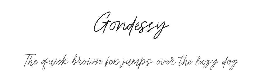 Gondessy by Gatype — Script Handwritten Font