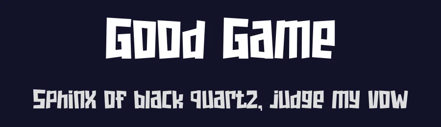 Good Game by PINISIART TEAM — Display Font — thumbnail 2