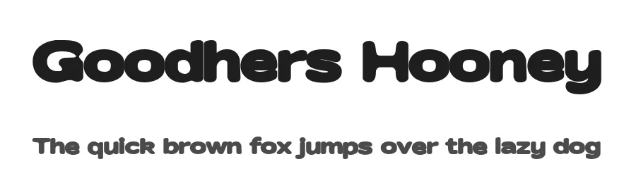 Goodhers Hooney by Jolicia Type Foundry — Display Font