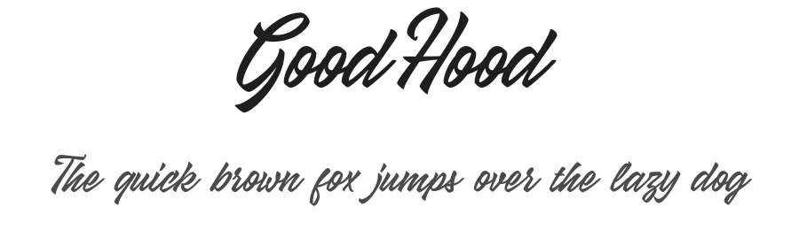 GoodHood by Eduard Felegeanu — Script Handwritten Font