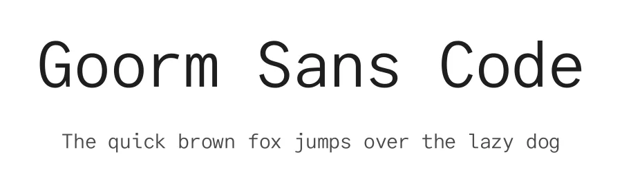 Goorm Sans Code