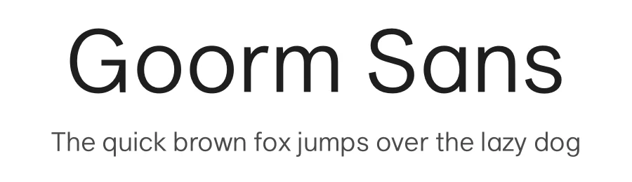 Goorm Sans by Fontrix Inc. β Sans Serif Font