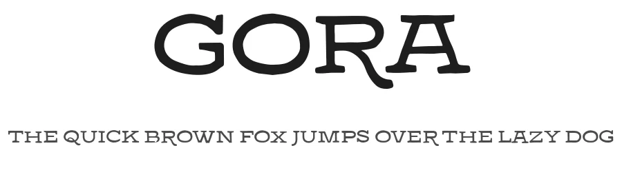 Gora by Misha Panfilov — Slab Serif Font