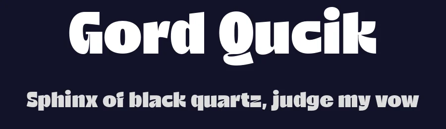 Gord Qucik by Sigit Dwipa Raharjo — Display Font — thumbnail 2