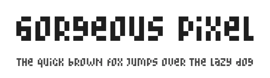 Gorgeous Pixel by deedeetype — Display Font