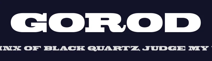 Gorod by Zakharov Ilya — Slab Serif Font — thumbnail 2