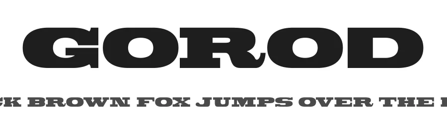 Gorod by Zakharov Ilya — Slab Serif Font
