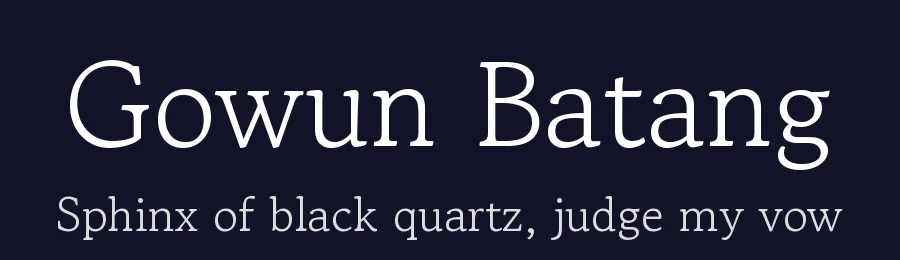 Gowun Batang by Yanghee Ryu — Serif Font — thumbnail 2