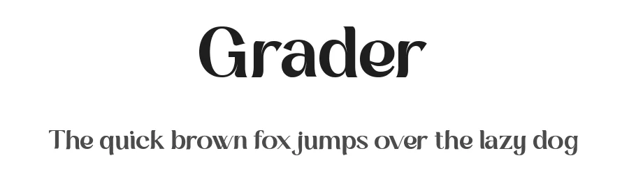 Grader by Akhmad Husain Rifa'i — Sans Serif Font