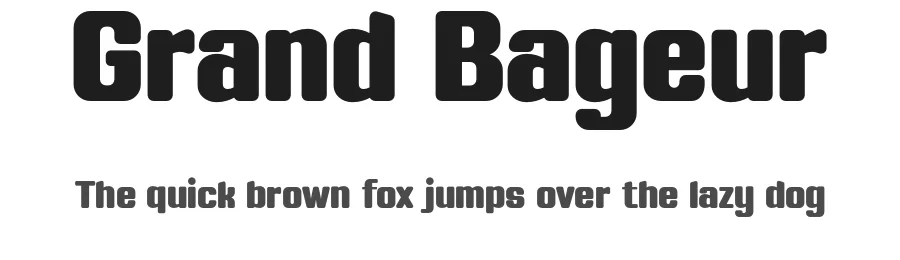 Grand Bageur by KIYA — Display Font