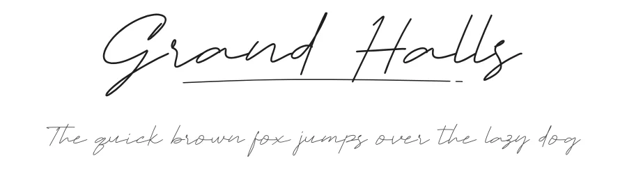 Grand Halls by AHMAD FASHIHULLISAN β Script Handwritten Font