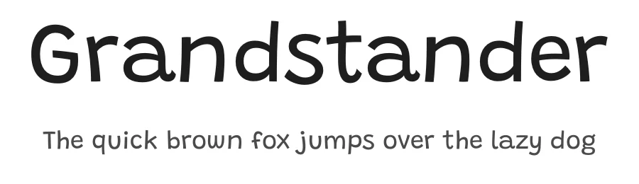 Grandstander by Tyler Finck — Sans Serif Font