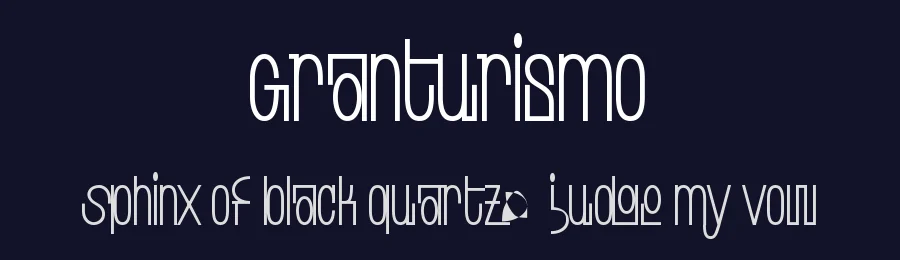 Granturismo by Nathan Laurent — Display Font — thumbnail 2