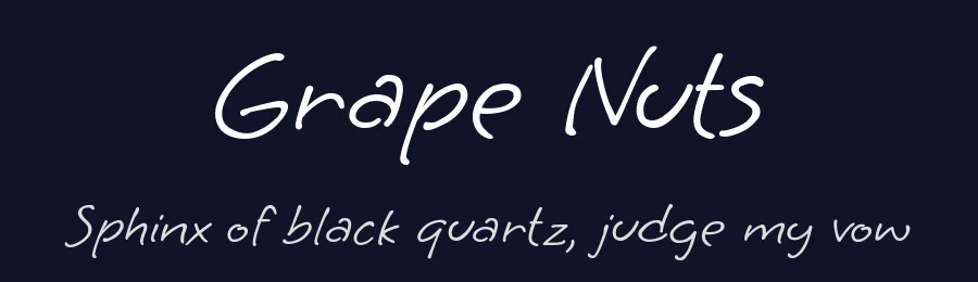 Grape Nuts by Robert E. Leuschke — Script Handwritten Font — thumbnail 2