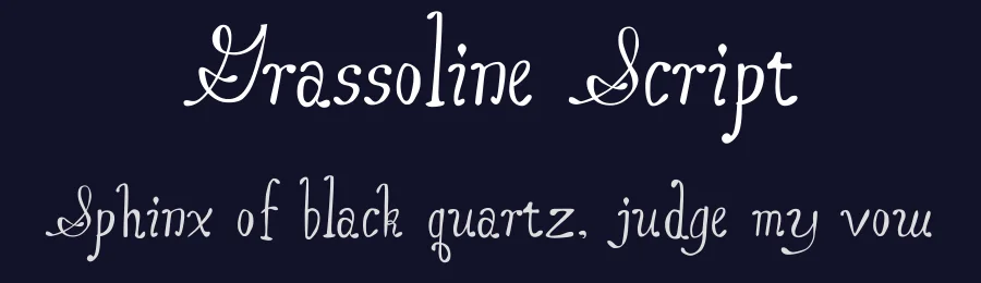 Grassoline Script by Jason Reed — Script Handwritten Font — thumbnail 2