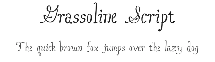 Grassoline Script by Jason Reed — Script Handwritten Font