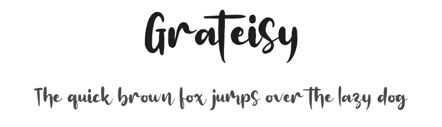 Grateisy by forberas — Script Handwritten Font
