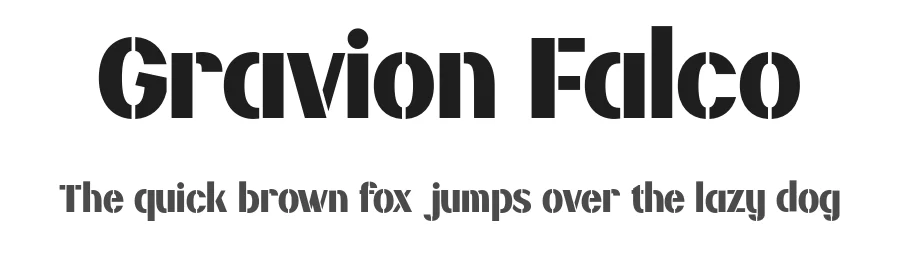 Gravion Falco by Bakhrudin Ja'far — Display Font