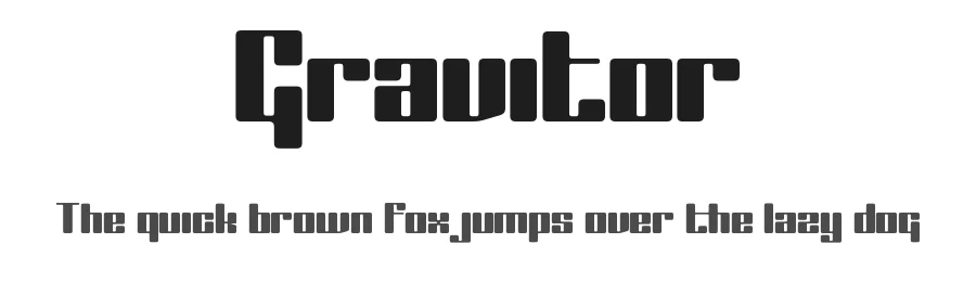 Gravitor by Dida Ahluddin — Display Font