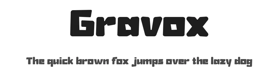 Gravox by Bakhrudin Ja'far — Display Font