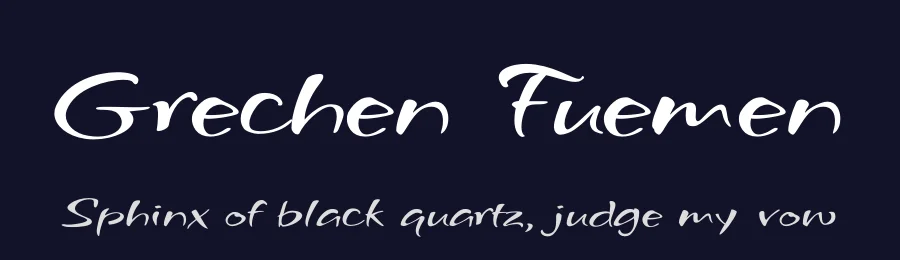 Grechen Fuemen by Robert E. Leuschke — Script Handwritten Font — thumbnail 2