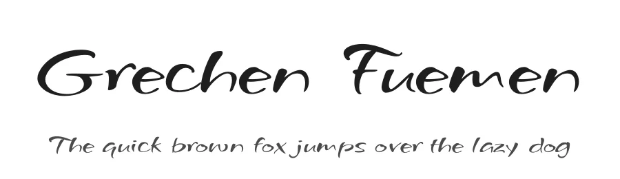 Grechen Fuemen by Robert E. Leuschke — Script Handwritten Font