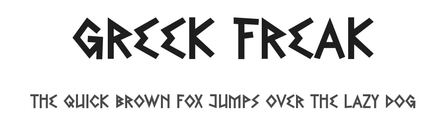 Greek Freak by PINISIART TEAM — Display Font