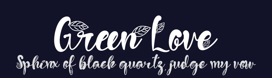 Green Love by Yoga Letter 2021 (Isroni Yoga Prasetya) — Script Handwritten Font — thumbnail 2