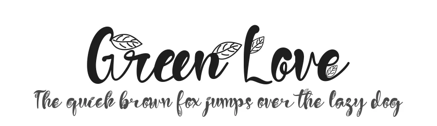 Green Love by Yoga Letter 2021 (Isroni Yoga Prasetya) — Script Handwritten Font