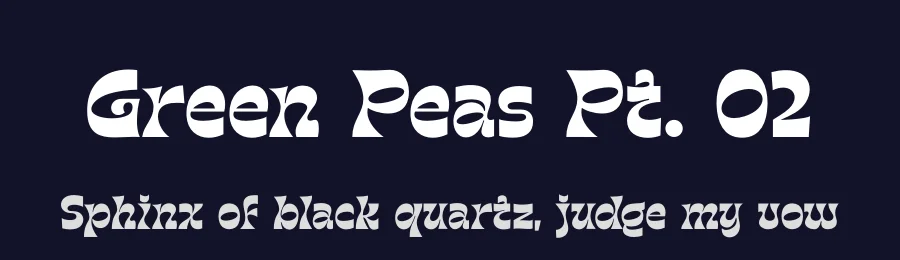 Green Peas Pt. 02 by Zain Fahroni — Display Font — thumbnail 2