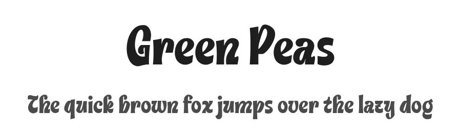 Green Peas by Zain Fahroni — Display Font